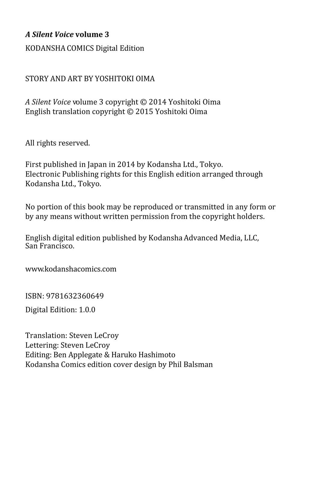 Read A Silent Voice ENGLISH Manga Online