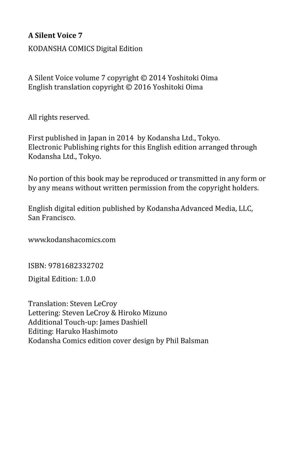 Read A Silent Voice ENGLISH Manga Online