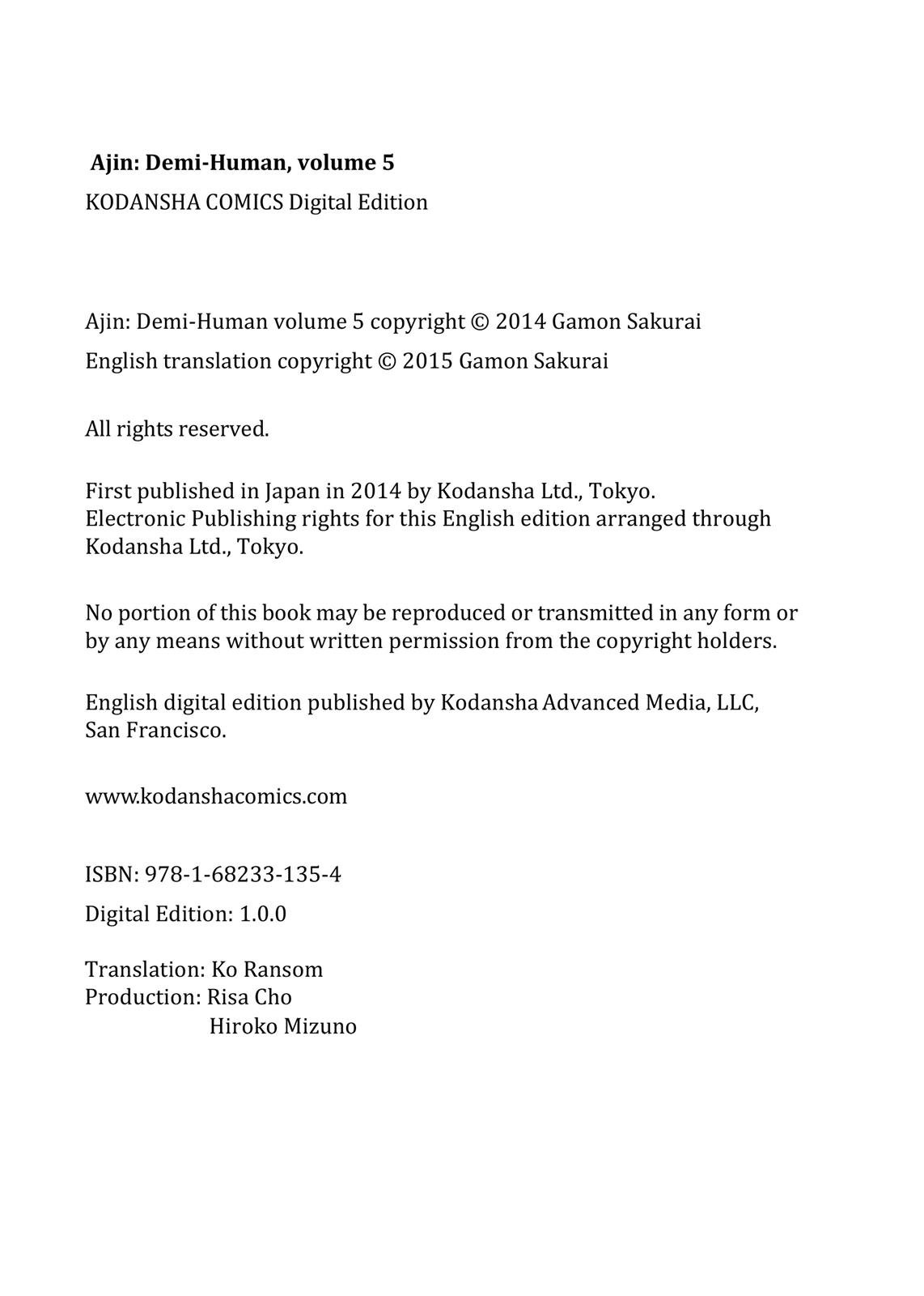 Read Ajin_ Demi-Human ENGLISH Manga Online