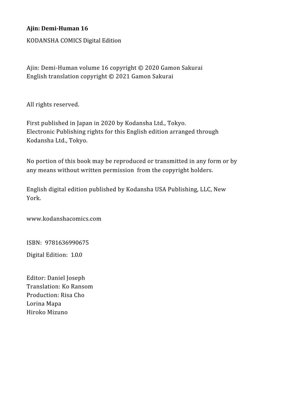 Read Ajin_ Demi-Human ENGLISH Manga Online