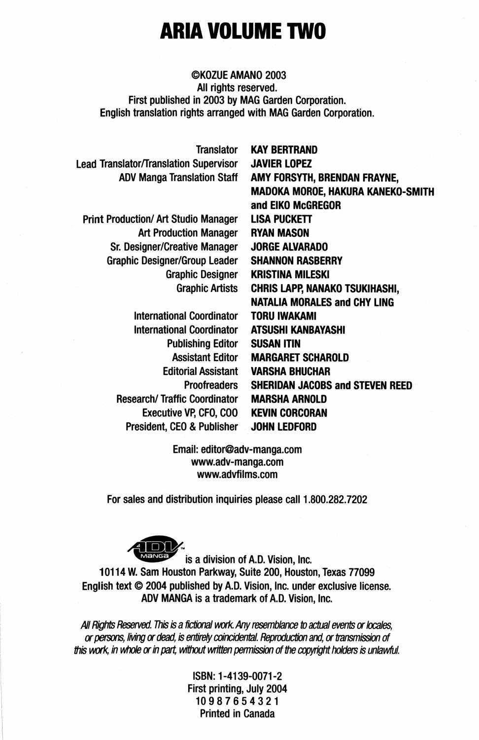 Read Aria ENGLISH Manga Online