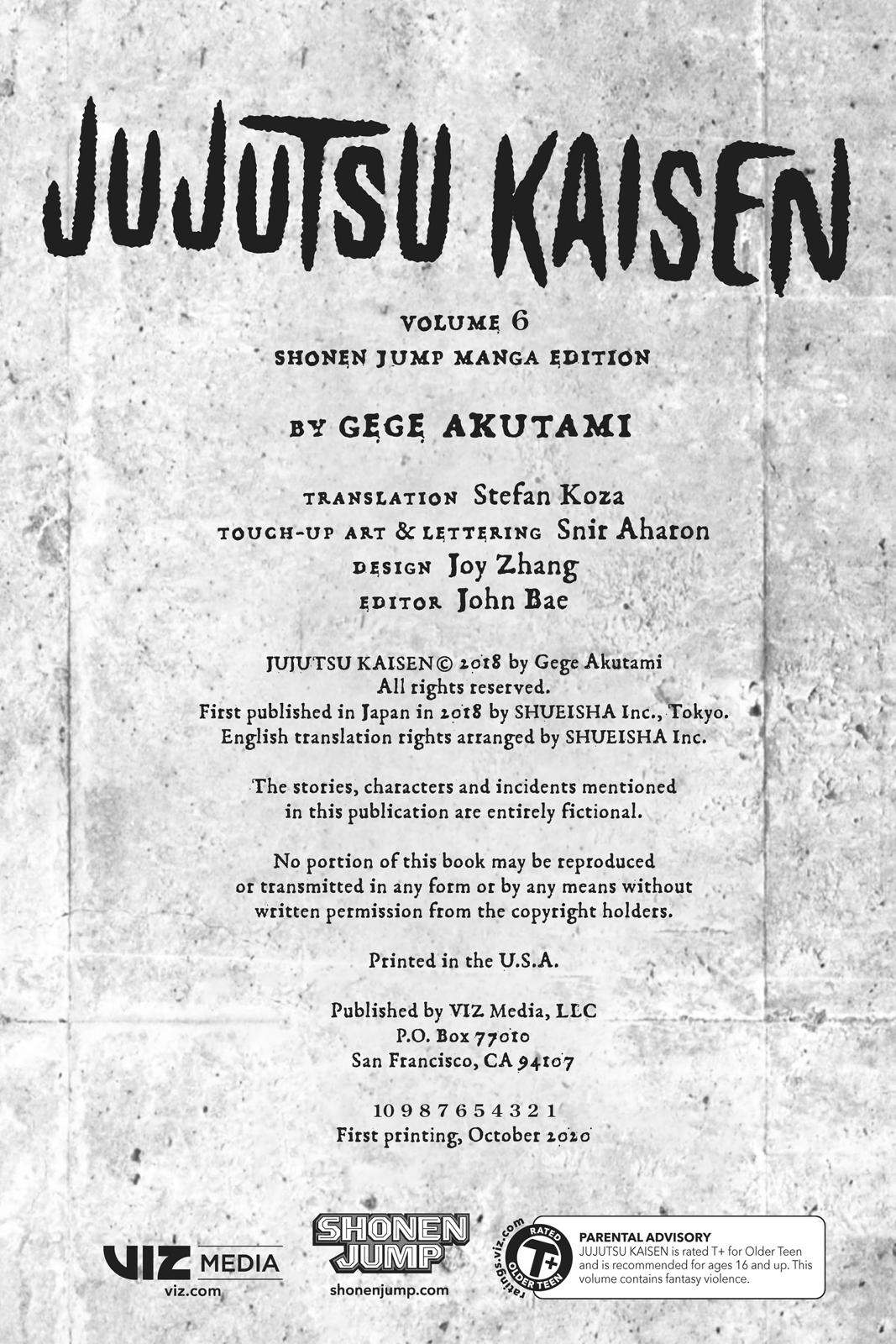 Read Jujutsu Kaisen ENGLISH Manga Online