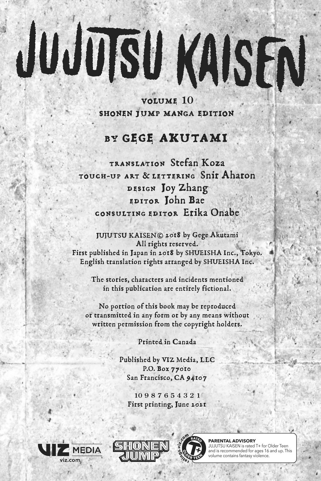 Read Jujutsu Kaisen ENGLISH Manga Online