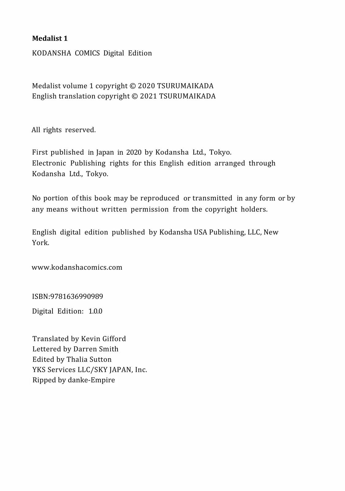 Read Medalist ENGLISH Manga Online