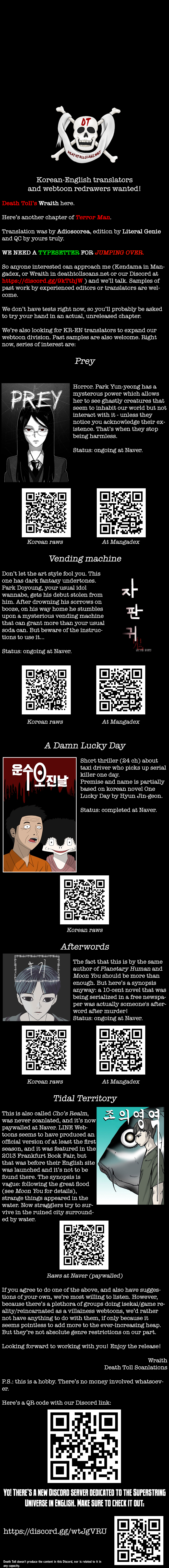 Read Terror Man ENGLISH Manga Online