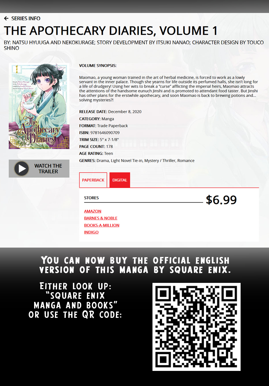 Read The Apothecary Diaries ENGLISH Manga Online