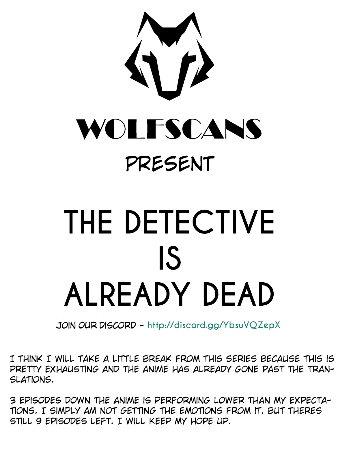 Read The Detective Is Already Dead ENGLISH Manga Online