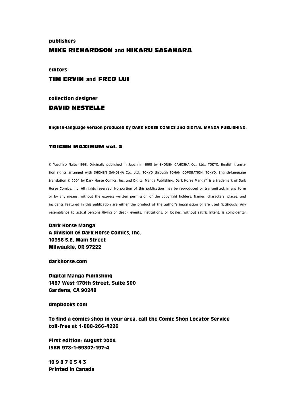 Read Trigun Maximum ENGLISH Manga Online