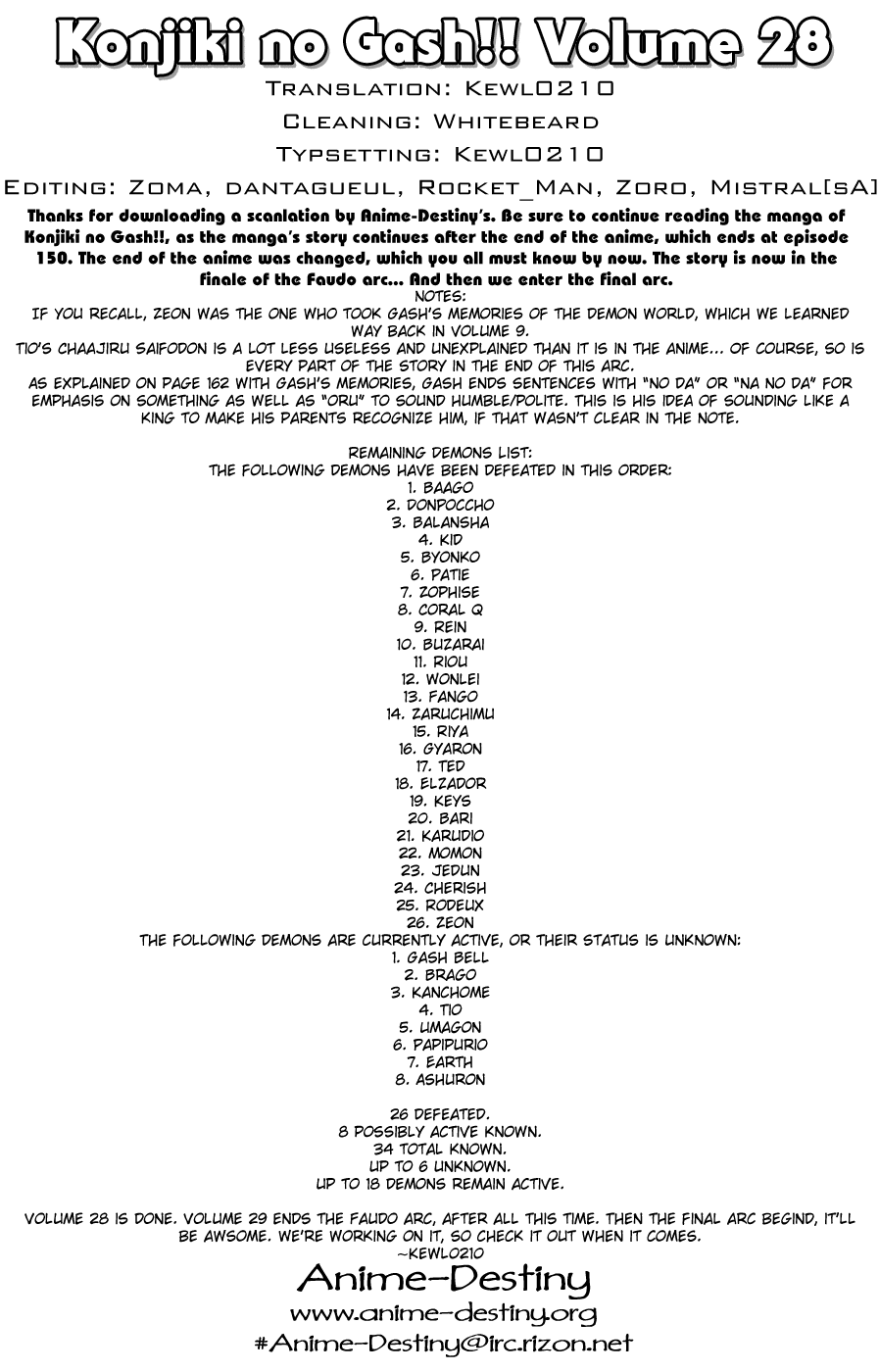 Read Zatch Bell! ENGLISH Manga Online