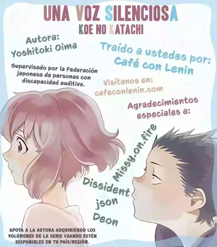 Read A Silent Voice Español Manga Online