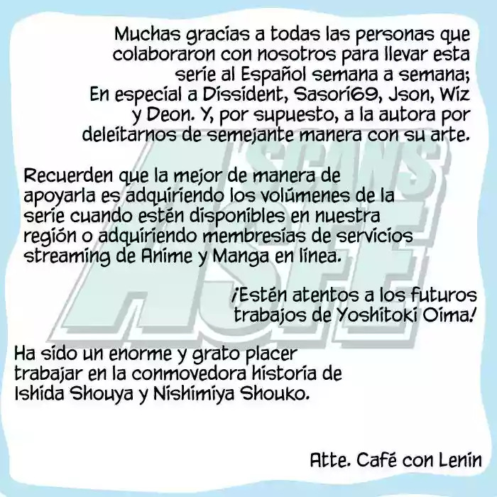 Read A Silent Voice Español Manga Online