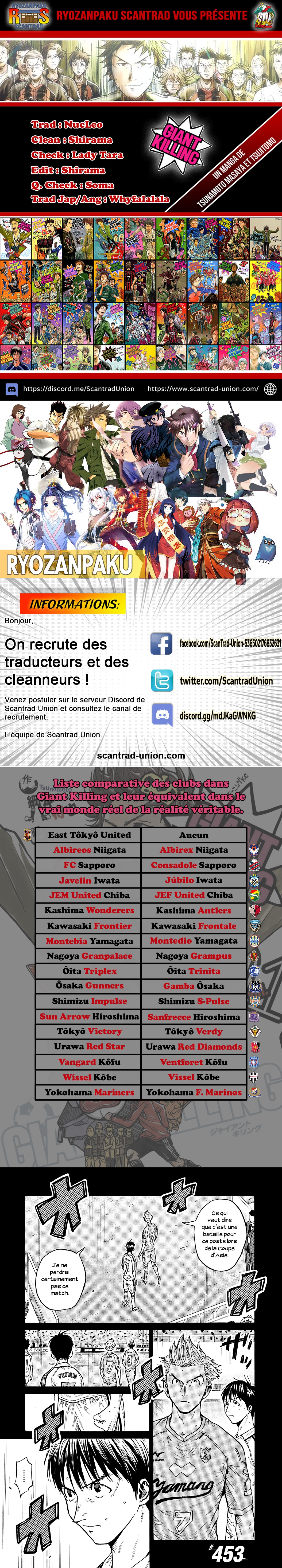 Read Giant Killing FRANCAIS Manga Online