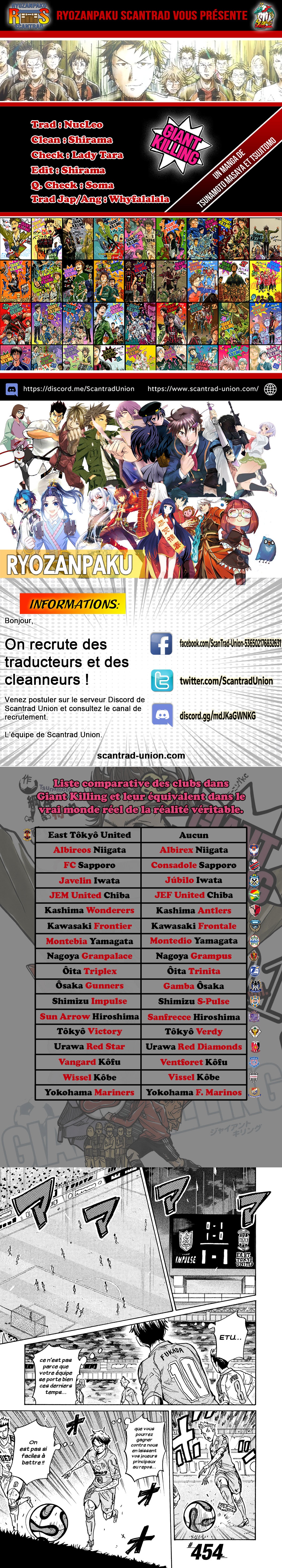 Read Giant Killing FRANCAIS Manga Online