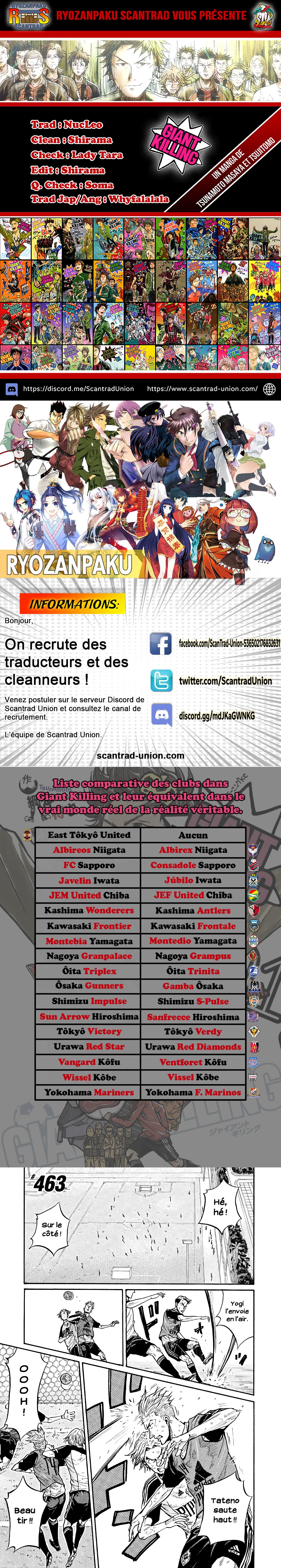 Read Giant Killing FRANCAIS Manga Online