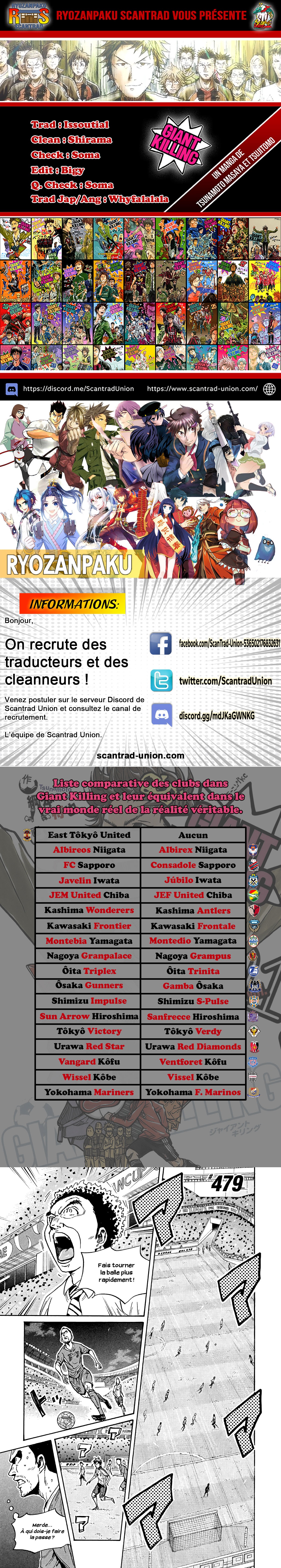 Read Giant Killing FRANCAIS Manga Online