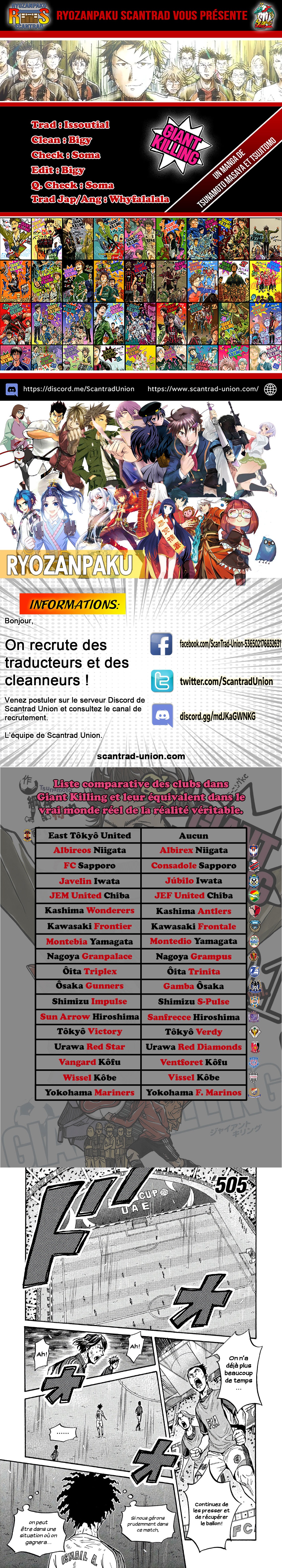 Read Giant Killing FRANCAIS Manga Online