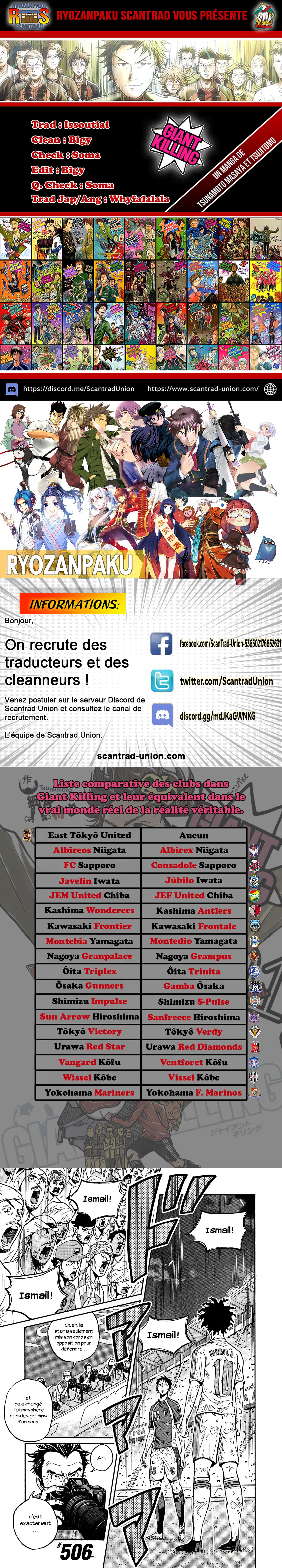 Read Giant Killing FRANCAIS Manga Online